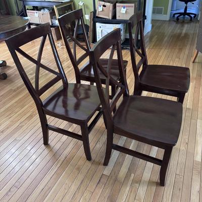 Four Pier 1 Cross Back Dining Chairs (DR-DZ)