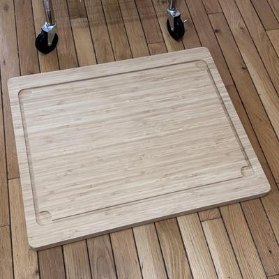 Chrome Rolling Kitchen Cart w/ Butcher Block Top (K-DZ)