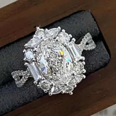Sterling silver 2 ct. Moissanite Bohemian Style Ring