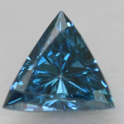0.23 Carat Vivid Blue VVS2 Triangle Natural Enhanced Loose Diamond 4.62X4.54mm