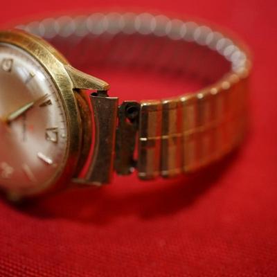 HELBROS MANS 1950'S WRIST WATCH -FRANCE/ GOLDFILLED AIRFLEX BAND