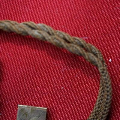 ANTIQUE VICTORIAN ERA HAIR WATCH FOB W/ ROSE GOLD ENGRAVING/ LOCKET
