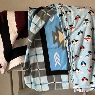 Blanket throws 3 total