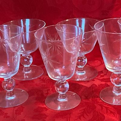 Hummingbird lamp with MCM Sevron Starfire Wine glasses