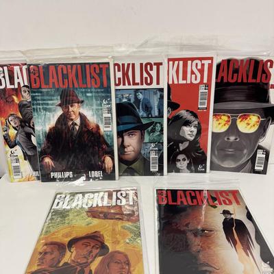 LOT 87: Titan Comics “The Blacklist”- Issues #1(both covers), 2(1of 2 alternate covers), 3, 5, & 6