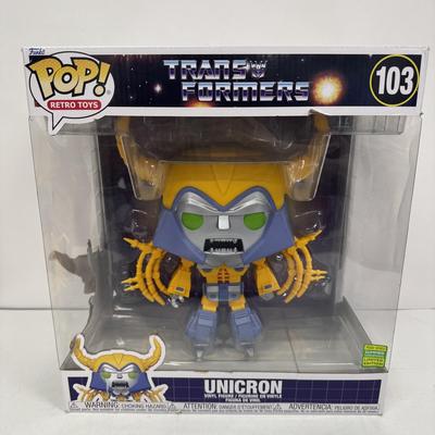 LOT 102: Transformers Variety Package: Funko Pop, Lunch Box and Various Toys