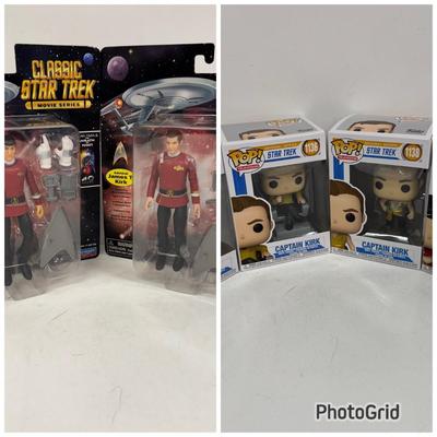 LOT 107: Classic Star Trek Movies Series Figures and Funko Pop Star Trek Figures