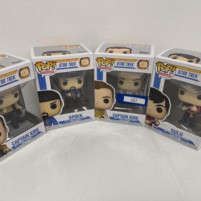LOT 107: Classic Star Trek Movies Series Figures and Funko Pop Star Trek Figures