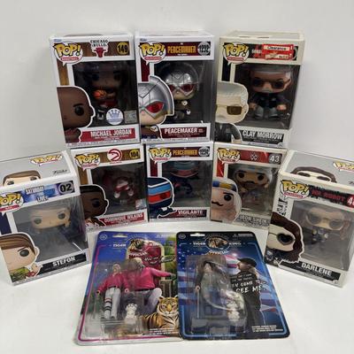LOT 175: Big Shot Tiger King Figures and Funko Pop, Various Figures