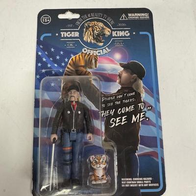 LOT 175: Big Shot Tiger King Figures and Funko Pop, Various Figures