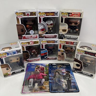 LOT 175: Big Shot Tiger King Figures and Funko Pop, Various Figures