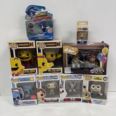 LOT 176: Tomy’s Sonic, Disneys Carl and Ellie and a Slew of Various Funko Pop Figures