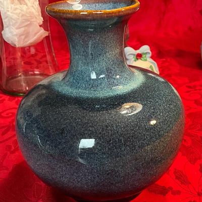 Pottery Vase, Music Candy Dish, Hand Blown Glass Vase from Mexico, Plus