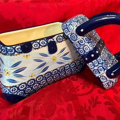 Ceramic Purse Cookie Jar with Ceramic Pitcher