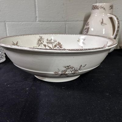 T&R Boote Ironstone wash basin & pitcher