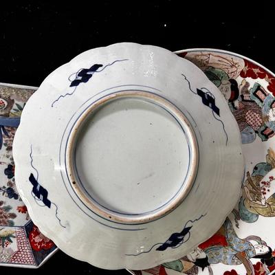 Lot of 3 Oriental ceramic platters