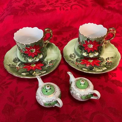 Lefton Cups and saucers, Japan Salt/Pepper Shakers