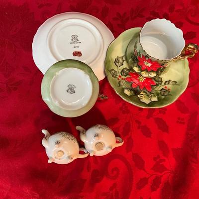 Lefton Cups and saucers, Japan Salt/Pepper Shakers