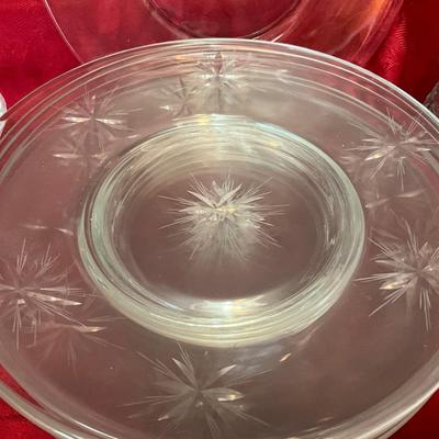 MCM Sevron Starfire Salad Plates - 9, Vases, Candy Dishes