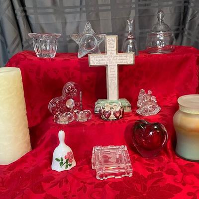 Cross, Glass Candle Holders, PLUS