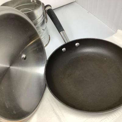 Sale Photo Thumbnail #249: You get this great baking cooking lot.  Wilton Bun pan. Sifter, rolling pin, Circulon frying pan with lid.
