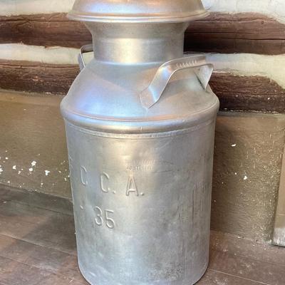 LOT 56: Vintage Hershey Farms Metal Milk Can