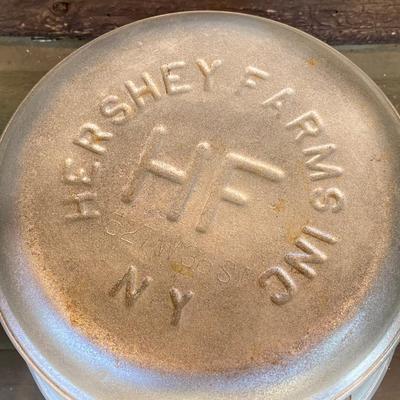 LOT 56: Vintage Hershey Farms Metal Milk Can