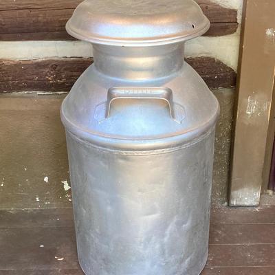 LOT 56: Vintage Hershey Farms Metal Milk Can