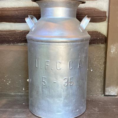 LOT 56: Vintage Hershey Farms Metal Milk Can