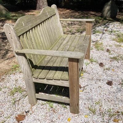 LOT 57: Wooden Outdoor Two Seat Garden Bench