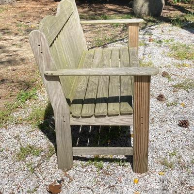 LOT 57: Wooden Outdoor Two Seat Garden Bench