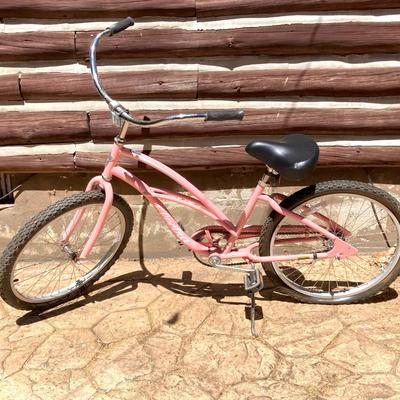 LOT 61: Women’s Pink Electra Bicycle, Girls Purple Kent Tiki Bay Bicycles and Child’s Helmet
