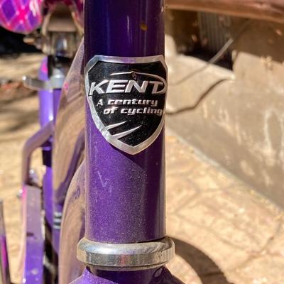 LOT 61: Women’s Pink Electra Bicycle, Girls Purple Kent Tiki Bay Bicycles and Child’s Helmet