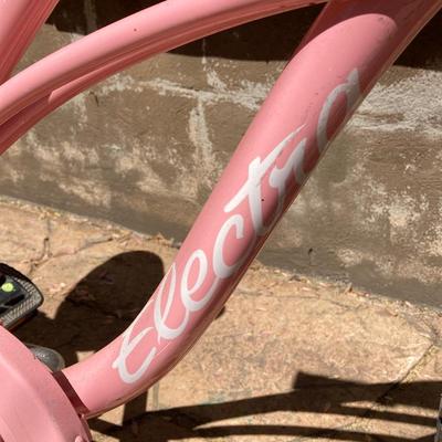 LOT 61: Women’s Pink Electra Bicycle, Girls Purple Kent Tiki Bay Bicycles and Child’s Helmet