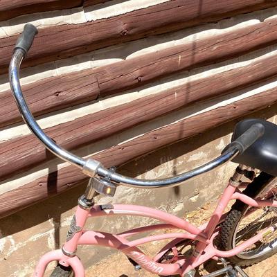 LOT 61: Women’s Pink Electra Bicycle, Girls Purple Kent Tiki Bay Bicycles and Child’s Helmet
