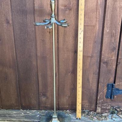 LOT 62: Vintage Brass Fireplace Tool Set with Stand