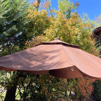 LOT 66: Large Adjustable Folding Patio Umbrella