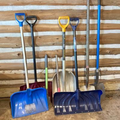 LOT 67: Assortment of Snow and Gardening Shovels of Various Sizes