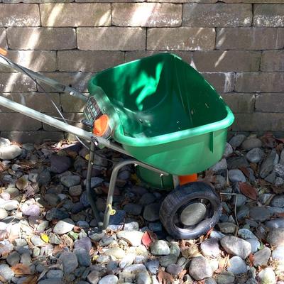 LOT 71: Garden Tools Including Pole Saw, Scotts Grass Seeder/Spreader, and Lopper