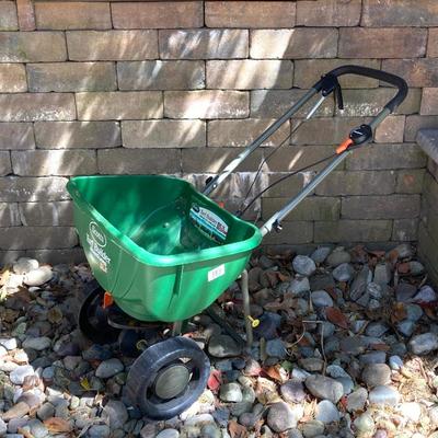 LOT 71: Garden Tools Including Pole Saw, Scotts Grass Seeder/Spreader, and Lopper