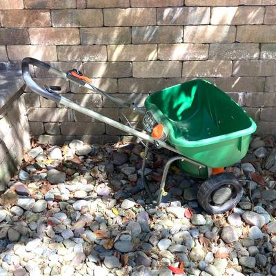 LOT 71: Garden Tools Including Pole Saw, Scotts Grass Seeder/Spreader, and Lopper