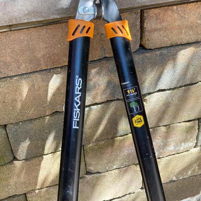 LOT 71: Garden Tools Including Pole Saw, Scotts Grass Seeder/Spreader, and Lopper