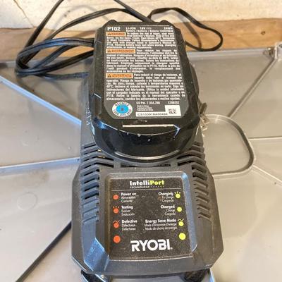 LOT 73: Assortment of Ryobi Power Tools 0 Drill, Weed Wacker, Saw, Includes Battery and Charger