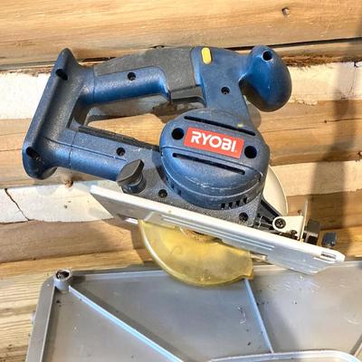 LOT 73: Assortment of Ryobi Power Tools 0 Drill, Weed Wacker, Saw, Includes Battery and Charger