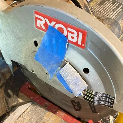 LOT 75: Ryobi Electric Compound Miter Saw, and an Electric Skil Saw