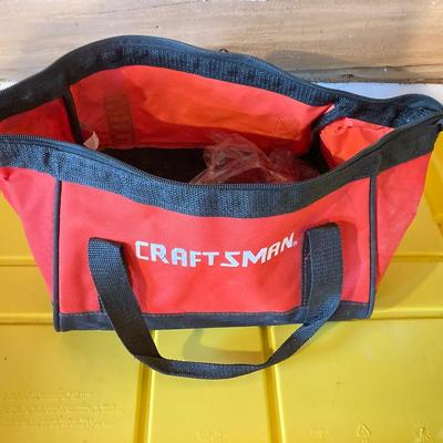 LOT 76: Craftsman Electric Drills, Tool Bag, Bits and Assorted Hand Tools