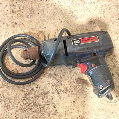 LOT 76: Craftsman Electric Drills, Tool Bag, Bits and Assorted Hand Tools
