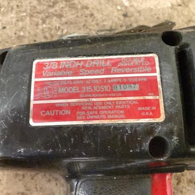 LOT 76: Craftsman Electric Drills, Tool Bag, Bits and Assorted Hand Tools