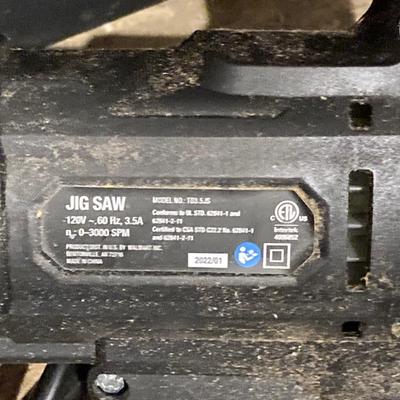 LOT 77: DEP Portable Tile Saw, Drill Master Circular Saw , Hyper Tough Jigsaw and Two (2) Hand Saws