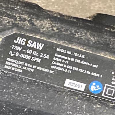 LOT 77: DEP Portable Tile Saw, Drill Master Circular Saw , Hyper Tough Jigsaw and Two (2) Hand Saws